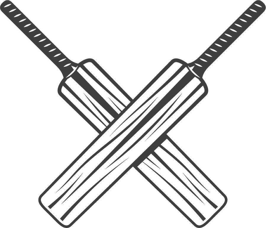 vintage cricket elements collection featuring bats, balls, and retro motifs for sports design