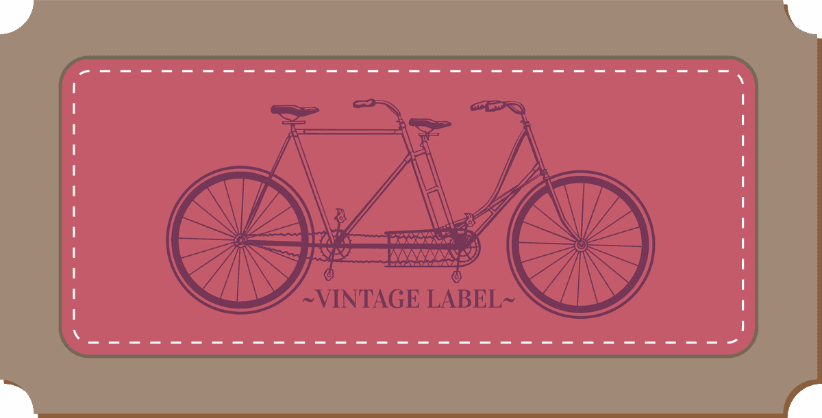 simple vintage label design featuring a classic bicycle for charming retro branding