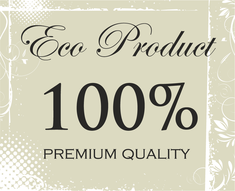 Vintage eco food with quality stamp vector