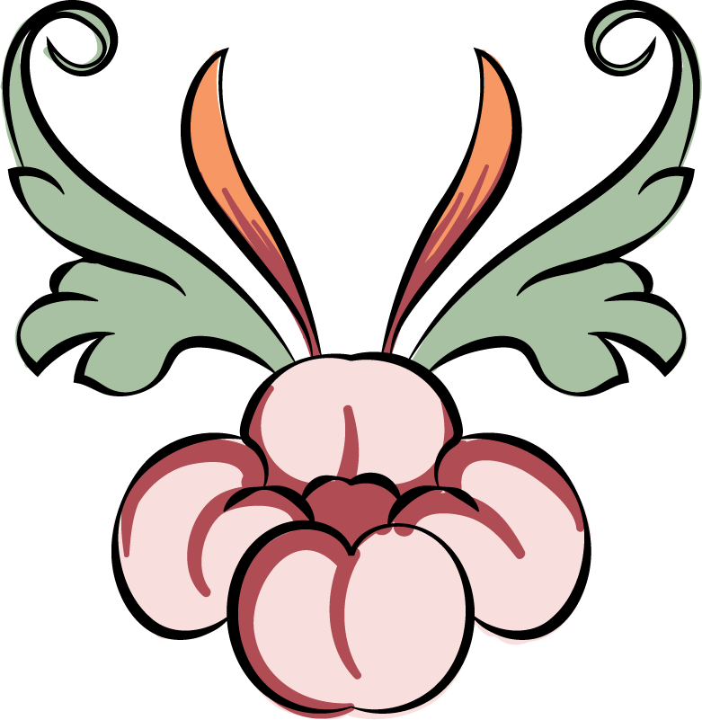 vintage flourish ornament illustration with elegant floral details for classic decor and branding