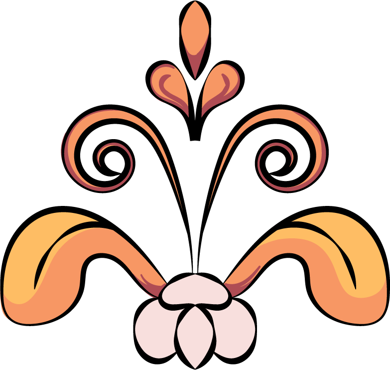 vintage flourish ornament illustration with elegant swirls and floral accents for classic decor