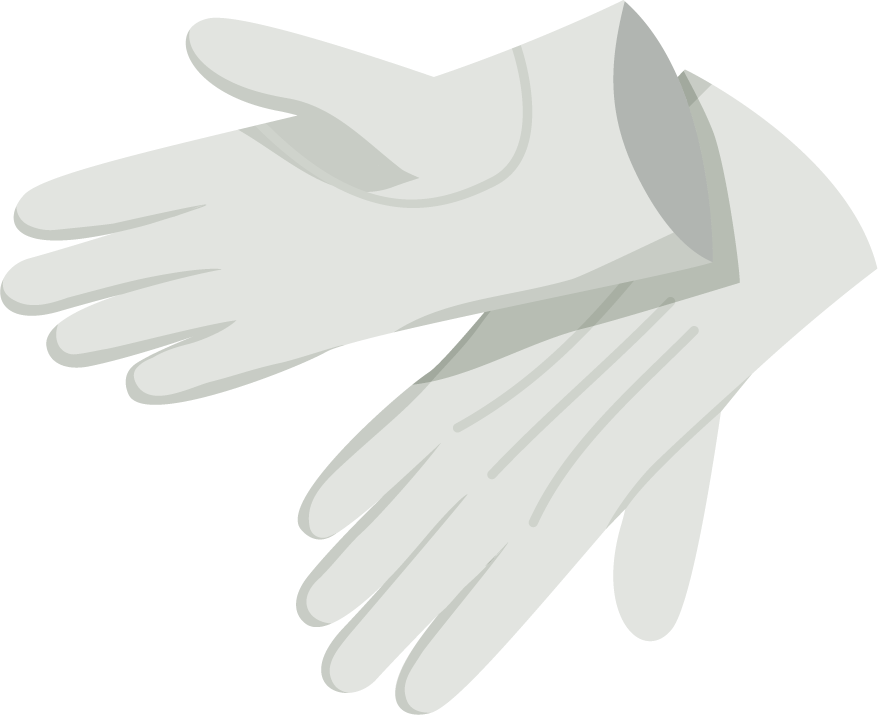 vintage hotel staff icon featuring elegant gloves for classic hospitality services