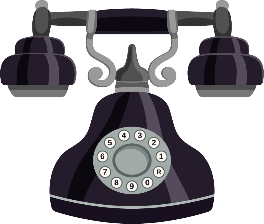 vintage hotel staff icon featuring a classic telephone design for retro-themed applications