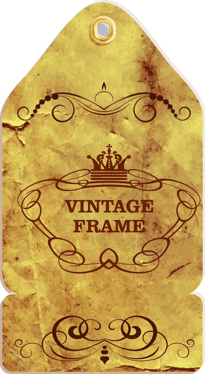 vintage label and tags with ornate details for special occasions and crafts