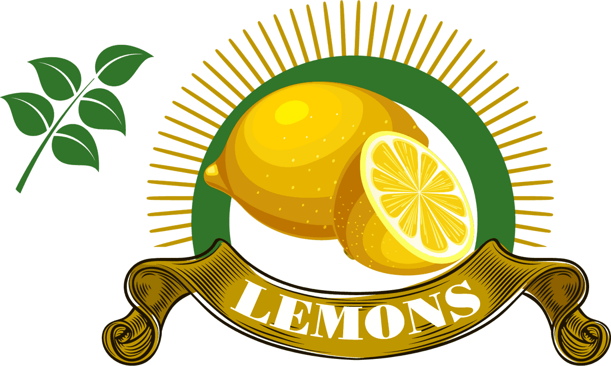 simple vintage lemon labels design with bright colors and rustic charm for homemade products