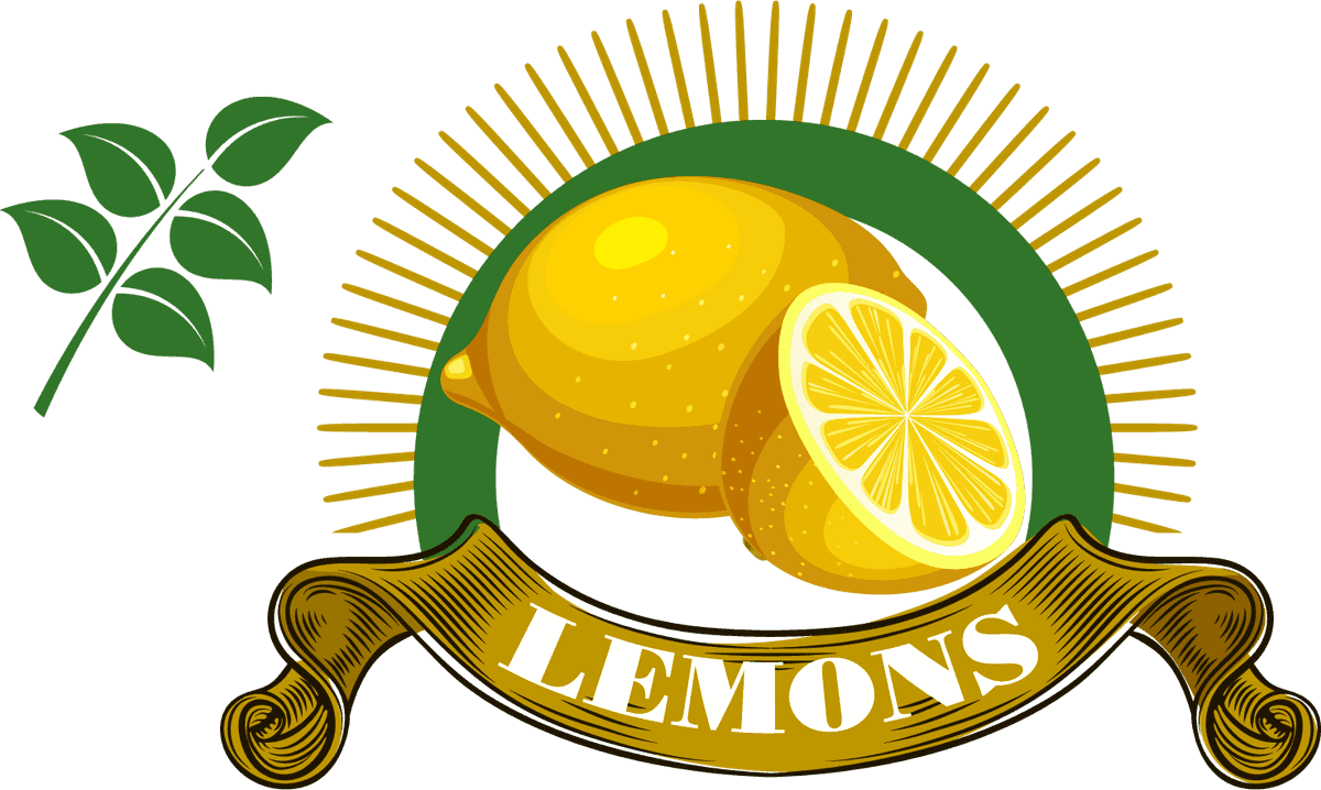 simple vintage lemon labels design