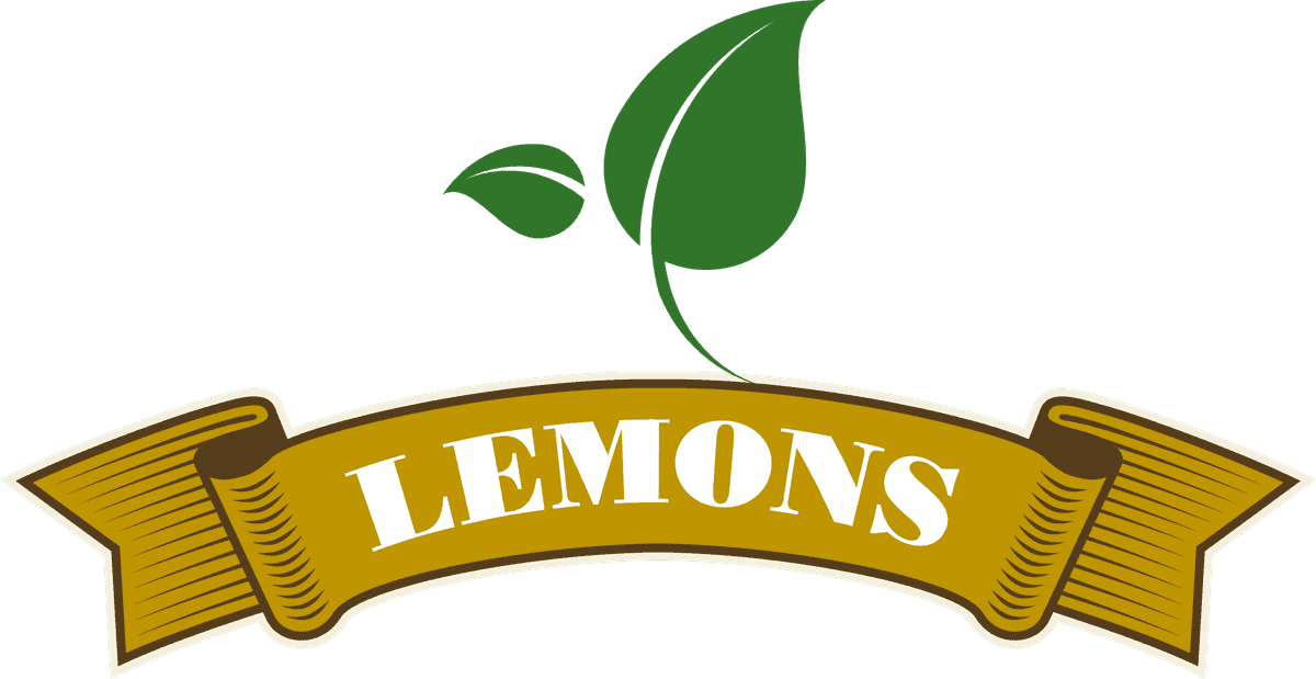 simple vintage lemon labels design for homemade products and kitchen decor