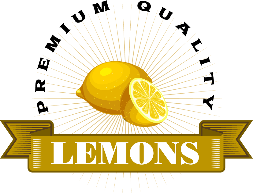 simple vintage lemon labels design with a bright color scheme and retro charm for product packaging