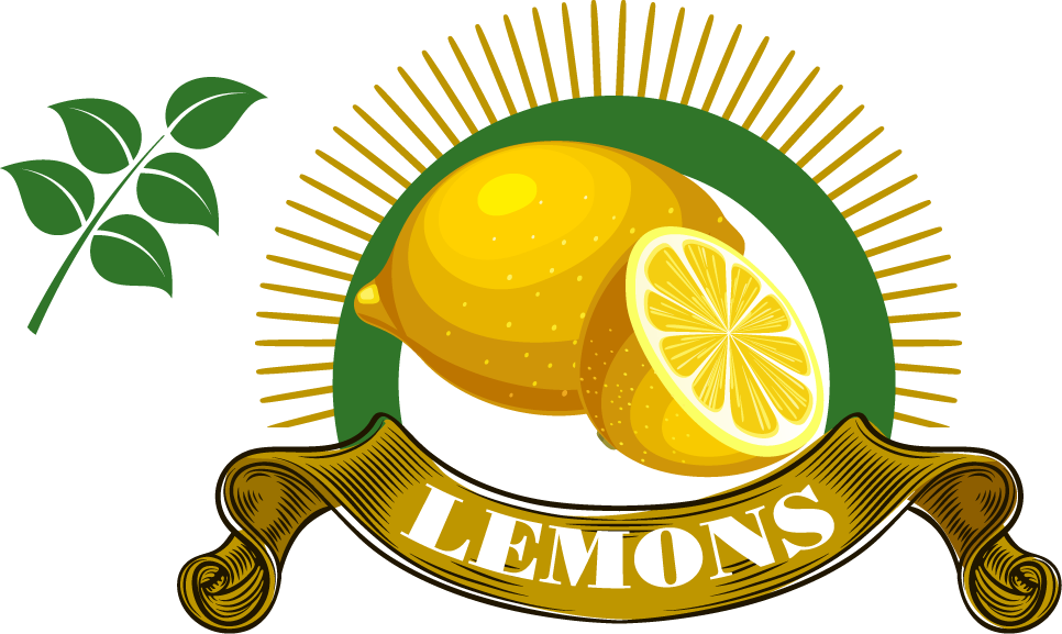 simple vintage lemon labels design