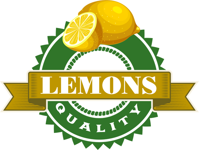 simple vintage lemon labels design for organic products and homemade goods