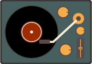 vintage musical instrument collection colored flat design