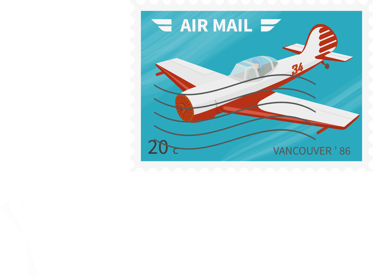 Vintage post stamp creatrve vetor