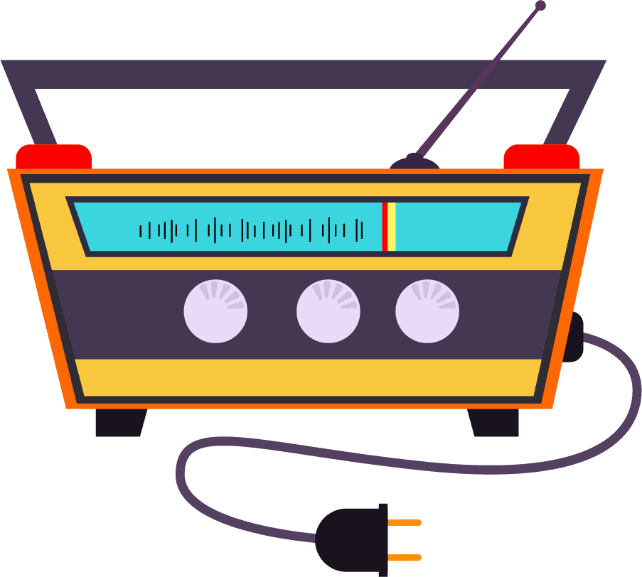 vintage radio devices illustration