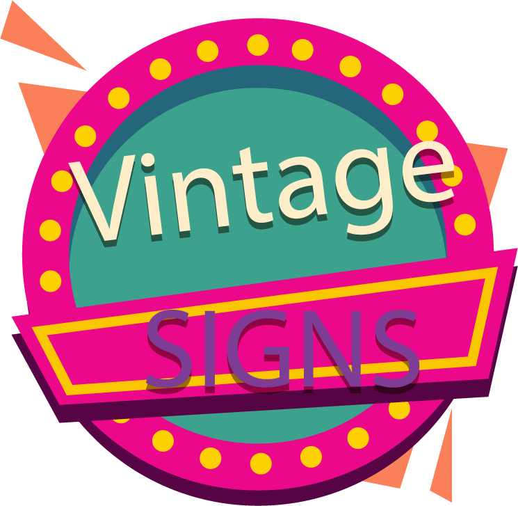 retro signage new vintage signs for cafes and restaurants with colorful accents