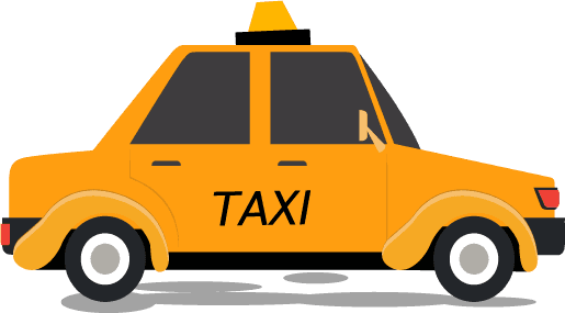 vintage taxi templates collection yellow design