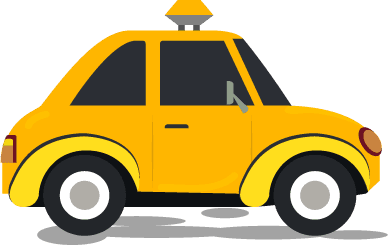 vintage taxi templates collection yellow design