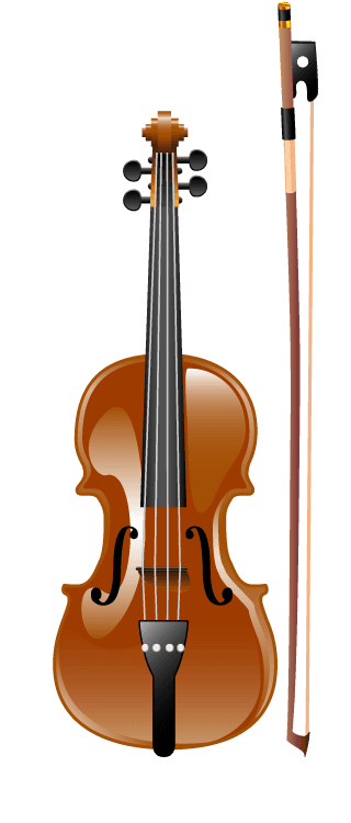 violin set of musical instruments graphics