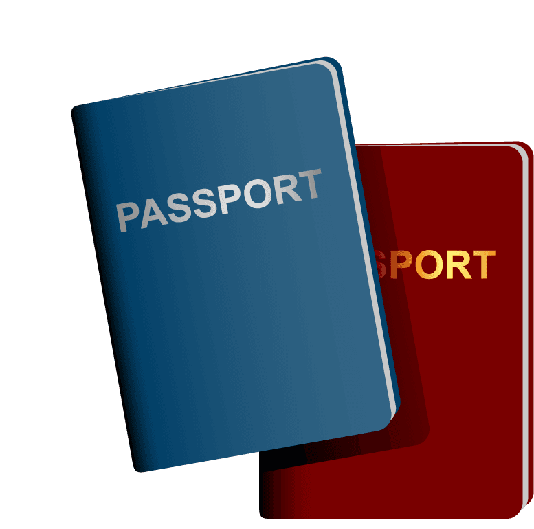 visa book travel icons set featuring passports for global journeys and adventures