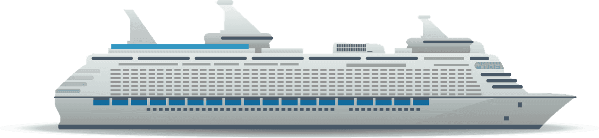 vivid travel icons collection featuring a stunning cruise ship for your vacation plans