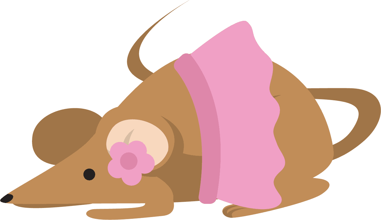 vole gerbil animal in different colors and pattern collection