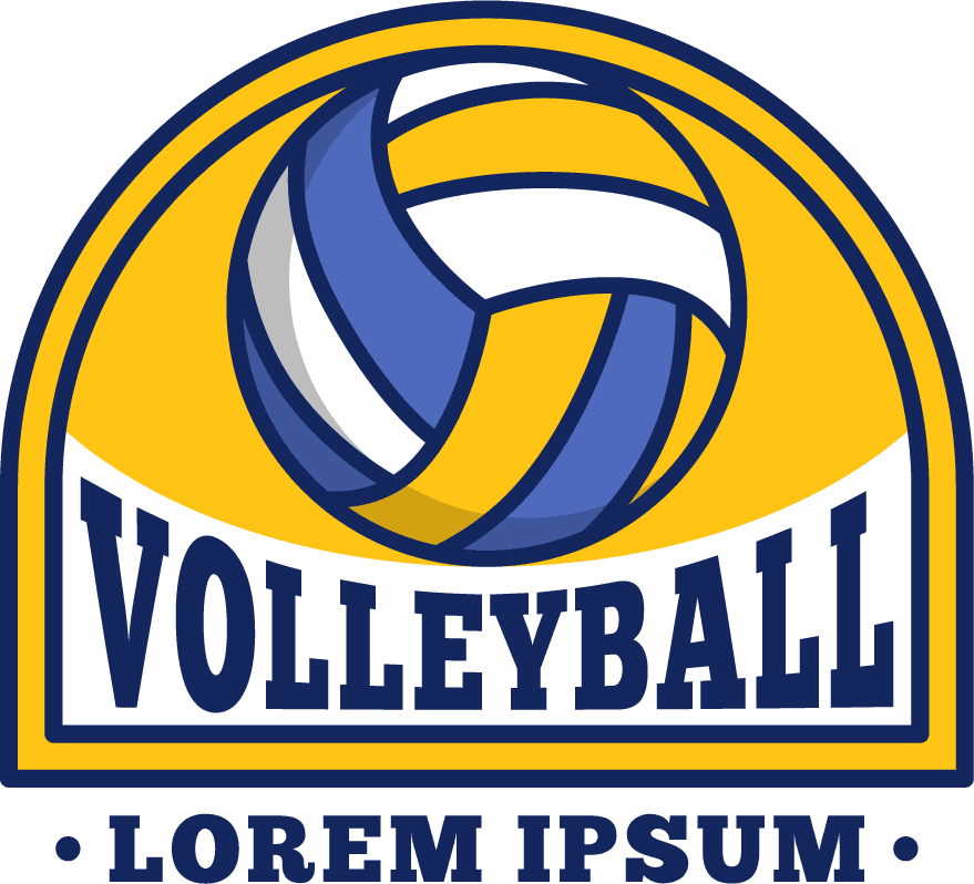 volleyball logo emblem set collections