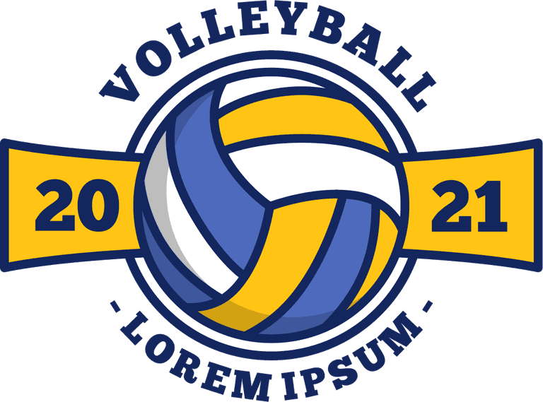 volleyball logo emblem set collections