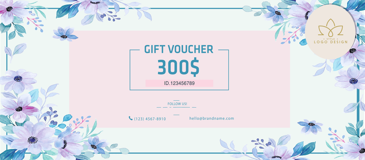 elegant voucher patterns and textures for floral gift certificates and promotions