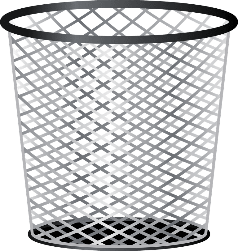 waste basket with steel effect