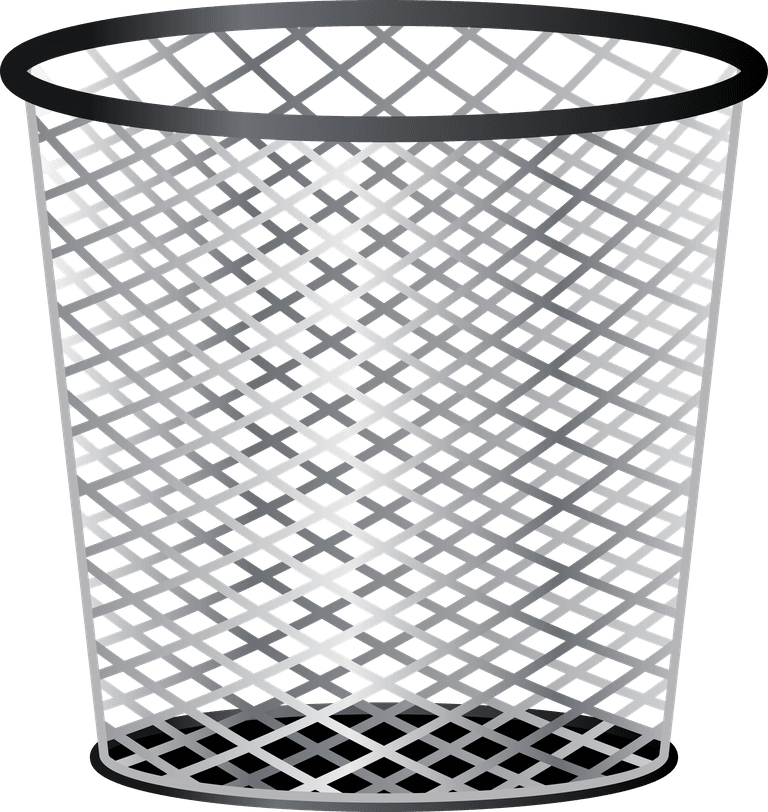 sleek waste basket with steel effect for modern office and home organization