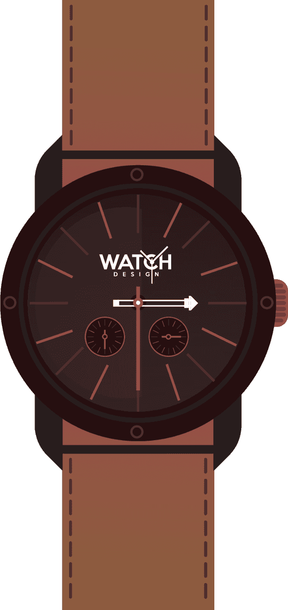 front view of modern watch