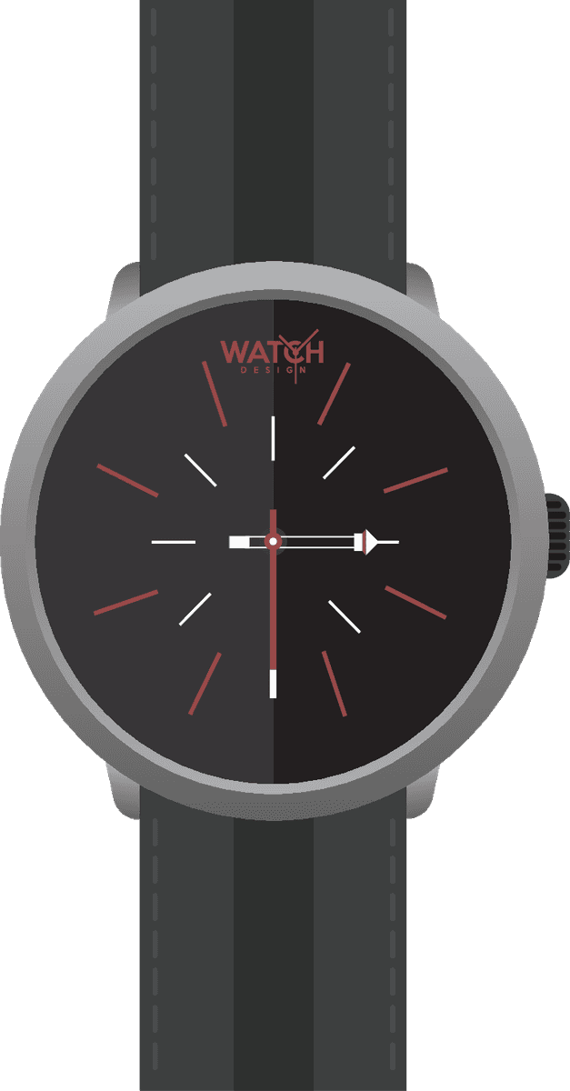 front view of modern watch