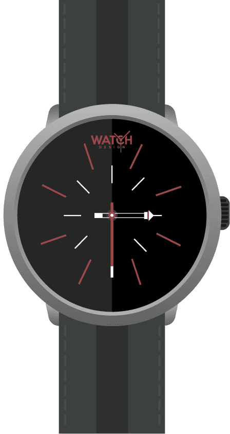 front view of modern watch