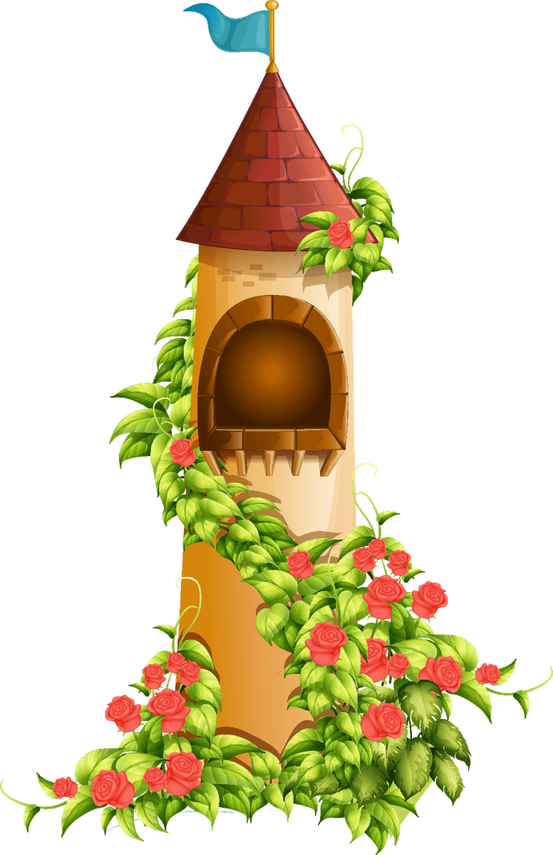 watchtower set medieval character with vibrant foliage and charming details for fantasy designs