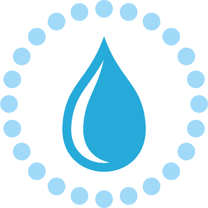 blue water drop icons with gentle curves and vibrant colors for clean design projects