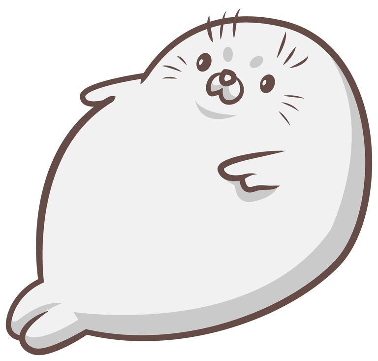 water seal seal animals icons cute cartoon sketch