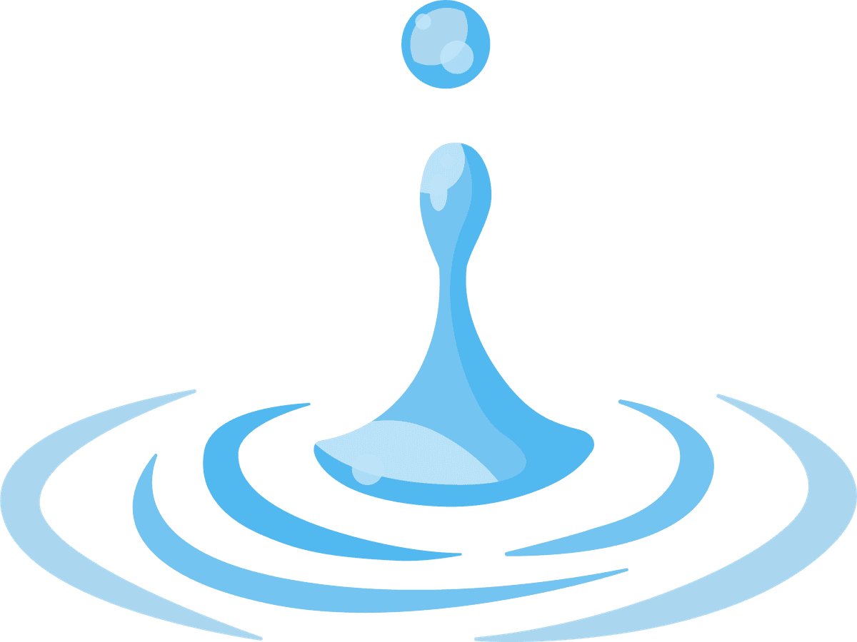 water splashes flat icon for sports, recreation, and water-related activities