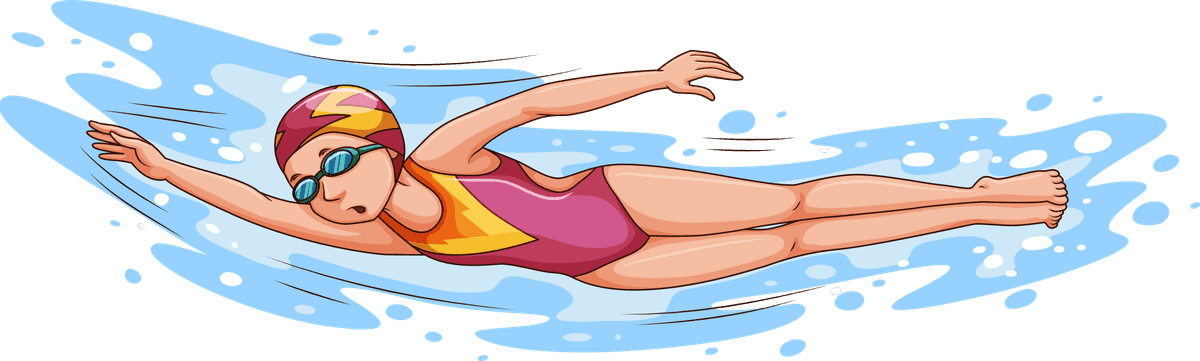 water kids sports clipart illustration