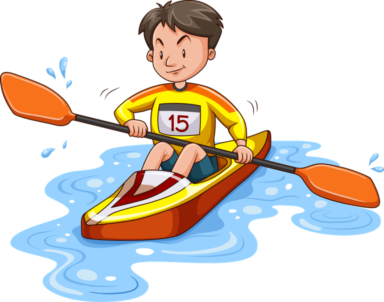 water kids sports clipart illustration