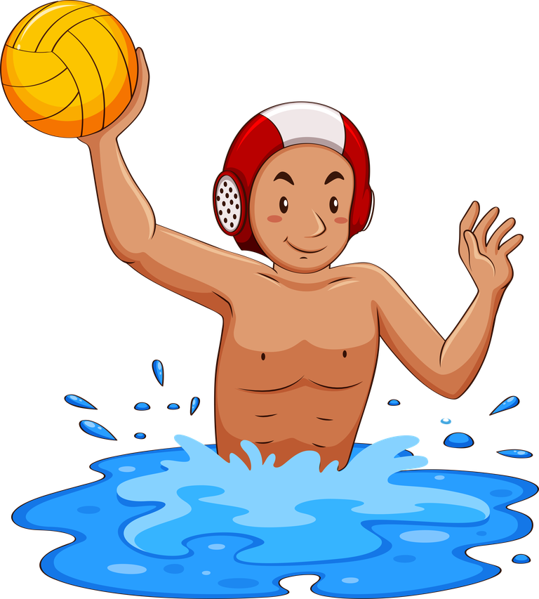 water kids sports clipart illustration