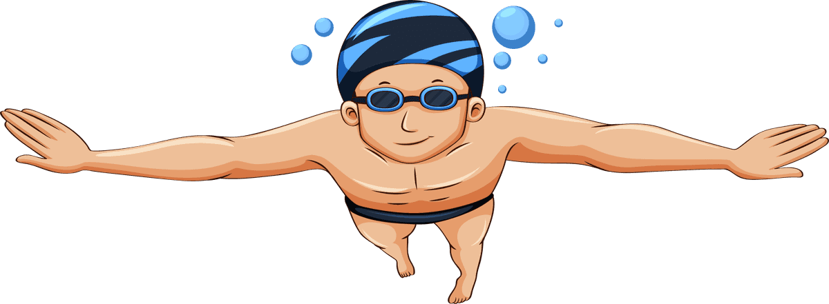 water kids sports clipart illustration