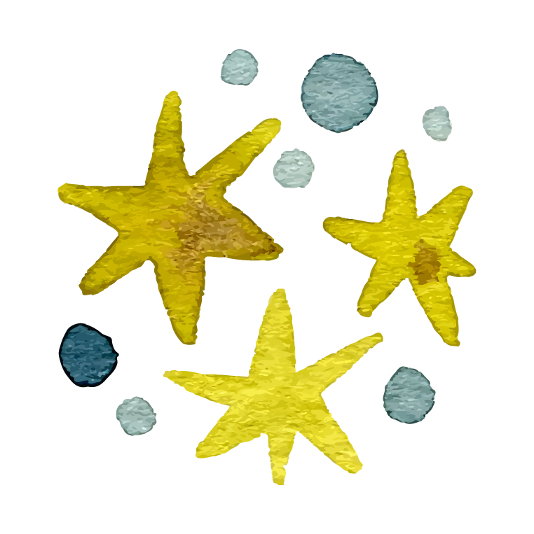 whimsical watercolor instagram highlights collection featuring vibrant star and dot motifs