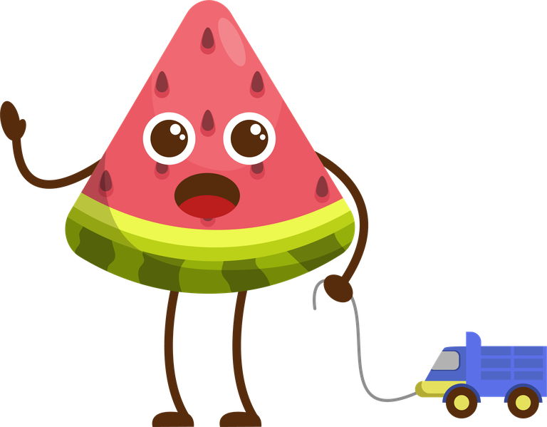 watermelon fruit cartoon mascot fun character for playful children’s activities