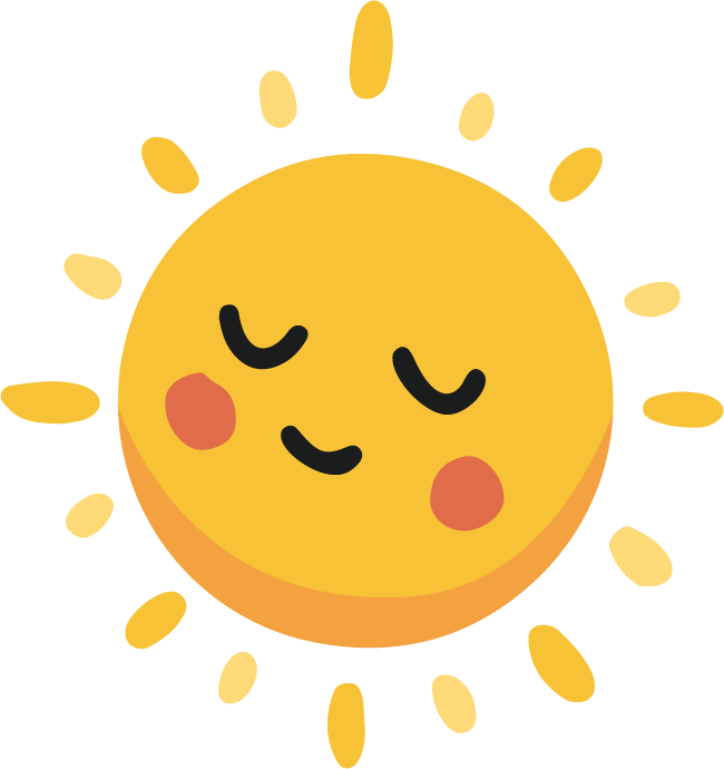 weather elements cute stylized sketch featuring cheerful sun and playful clouds for apps
