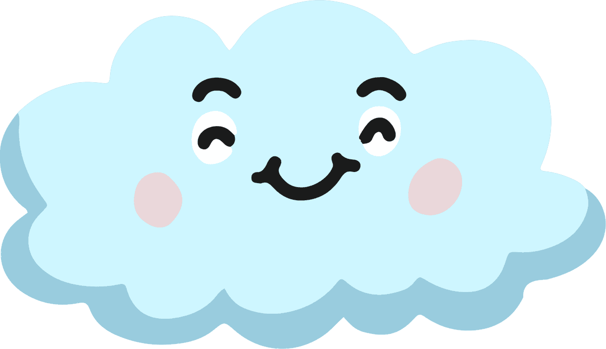 weather elements cute stylized sketch for cheerful illustrations and interactive media