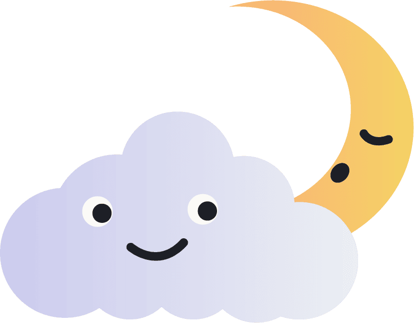 weather elements stylized cloud sun moon icons