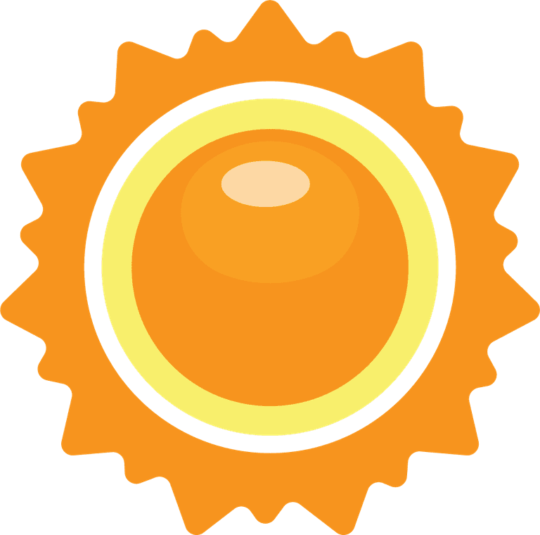 weather forecast elements orange suns sketch