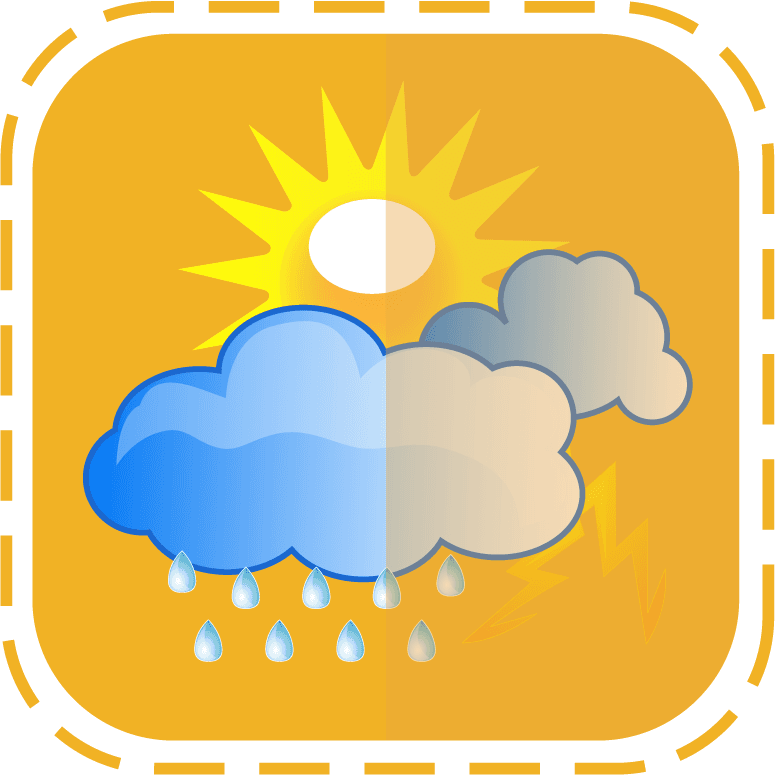 weather forecast elements squares isolation