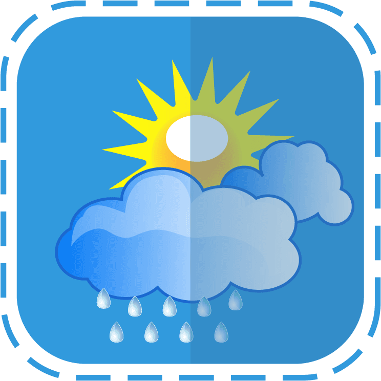 weather forecast elements squares isolation