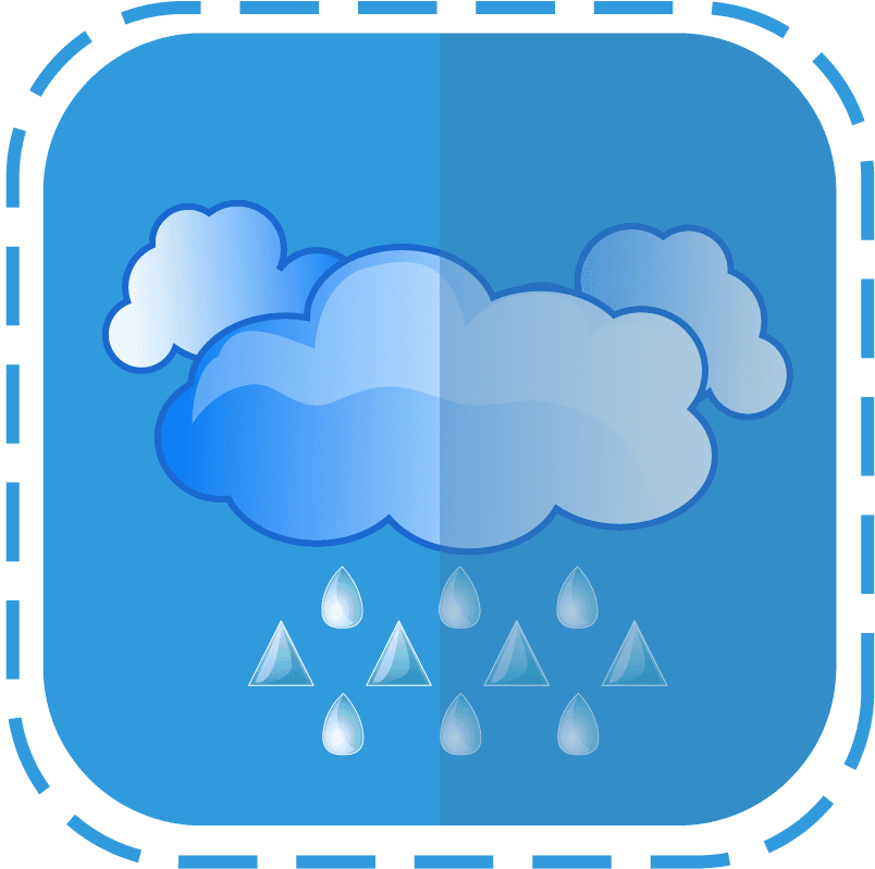 weather forecast elements squares isolation