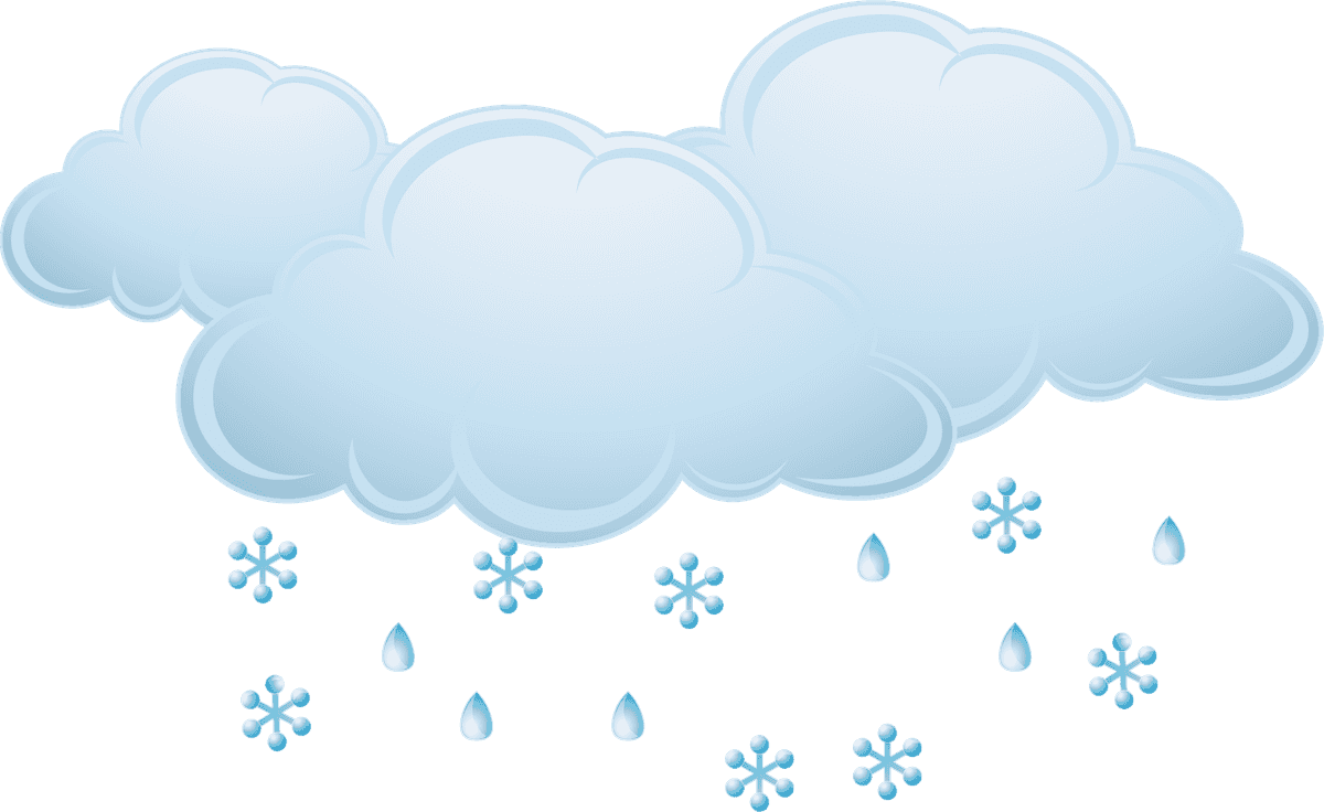 weather icons day forecast with snow and rain for modern apps and websites